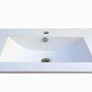 MESADA DE LOSA BLANCA 1 AGUJERO 70X46X18 FLOWATER