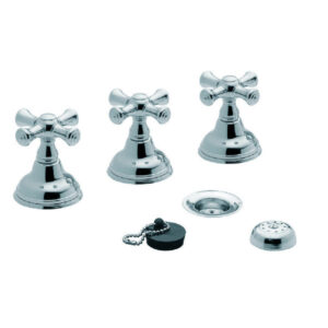 JUEGO BIDET LINEA ALPHA CROMO LA OVAL