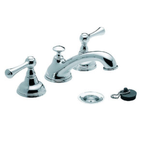 JUEGO LAVATORIO LINEA ALPHA LEVER CROMO LA OVAL