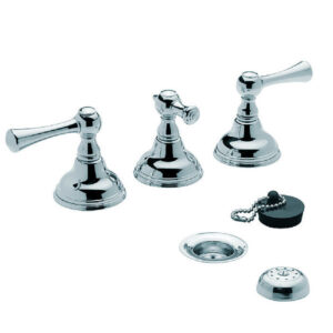 JUEGO BIDET LINEA ALPHA LEVER CROMO LA OVAL