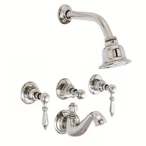 JUEGO LLUVIA LINEA OSLO LEVER CROMO LA OVAL