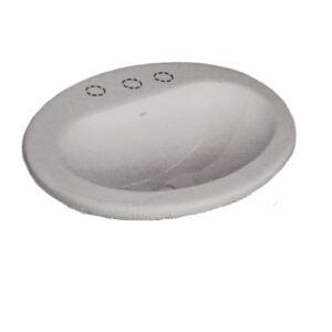 BACHA SOBRE MESADA DE 3 AGUJEROS BLANCA L178 DECA