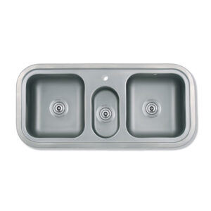 BACHA DE COCINA ENCASTRABLE TRIPLE (MOD.463) S/ACCE 98X43X20 A.ALFA