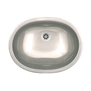 BACHA DE BAÑO OVAL (MOD.451) ACERO/LISO 29X40 A.ALFA