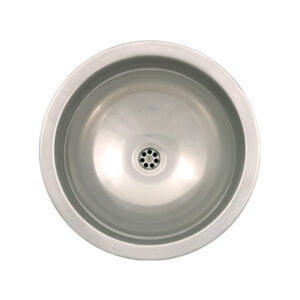 BACHA DE BAÑO REDONDA (MOD.452) ACERO/LISO DIAM.26CM A.ALFA