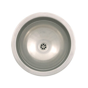 BACHA DE BAÑO REDONDA (MOD.453) ACERO/LISO DIAM.30CM A.ALFA