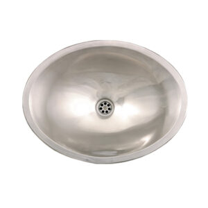 BACHA DE BAÑO OVAL (MOD.456) ACERO/LISO 32X44 A.ALFA