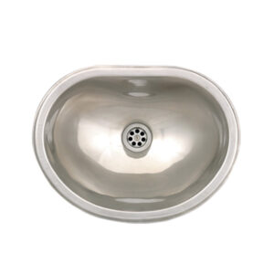 BACHA DE BAÑO RIÑON (MOD.457) ACERO/LISO 24X33 A.ALFA