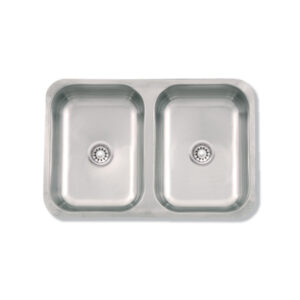 BACHA DE COCINA DOBLE (MOD.104T) 56X37X13 A.ALFA