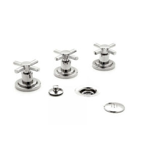 BIDET CIERRE CERAMICO EN CRUZ LINEA FIORE CROMO SUDAMERICANA