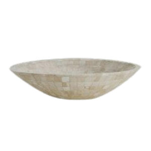 BACHA DE TRAVERTINO REDONDA CHICA DIAM.36CM VERERI