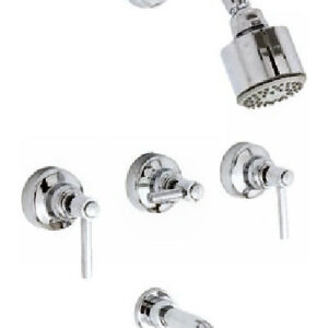 JUEGO LLUVIA LINEA LISBOA LEVER C/C CROMO LA OVAL