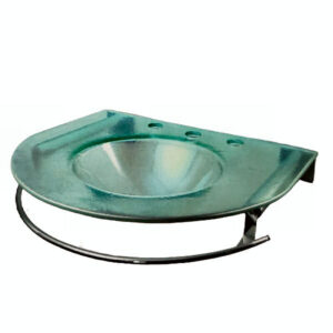 MESADA DE VIDRIO TRASLUCIDA LINEA ARCO MP 55X45 VITROTEC