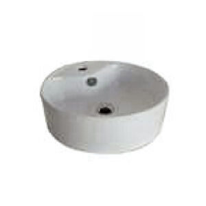 BACHA DE APOYO CIRCULAR DE 1 AGUJERO BLANCA DIAM.40CM PRINGLES