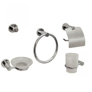 KIT DE ACCESORIOS MONET 5 PIEZAS CROMO DERPLA