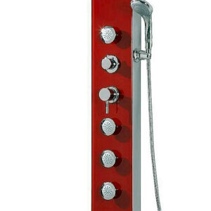 PANEL DE DUCHA HIDROMASAJE LINEA PDV01 ROJO AURA