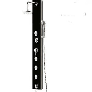 PANEL DE DUCHA HIDROMASAJE LINEA PDV01 NEGRO AURA