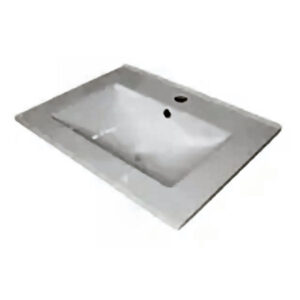 MESADA DE LOZA DE 1 AGUJERO DE 75CM BLANCA PRINGLES