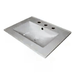 MESADA DE LOZA DE 3 AGUJEROS DE 75CM BLANCA PRINGLES