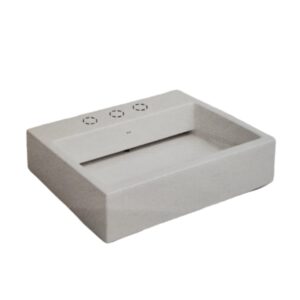 BACHA DE APOYO DESAGOTE OCULTO DE 1-3 AGUJERO (56X46) BLANCA DECA