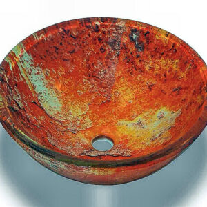 BACHA DE VIDRIO VOLCANICA NARANJA DIAM.42CM DI BAIA
