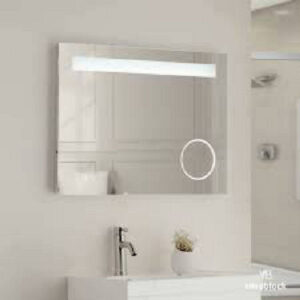 ESPEJO ALPHA LED / DESEMPAÑADOR / TIMER / AUMENTO 80X60 VITRODI