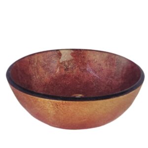BACHA DE VIDRIO GOLD RED DIAM.42CM COLORI