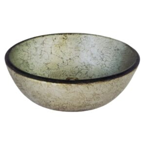 BACHA DE VIDRIO PLATEADA DIAM.35CM COLORI