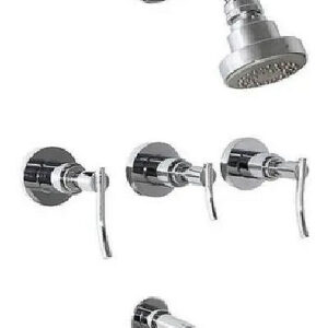 JUEGO LLUVIA IBIZA LEVER CROMO C/C LA OVAL