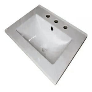 MESADA DE LOSA BLANCA 3 AGUJEROS 60X46X18 FLOWATER