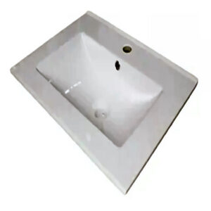 MESADA DE LOSA BLANCA 1 AGUJERO 60X46X18 FLOWATER
