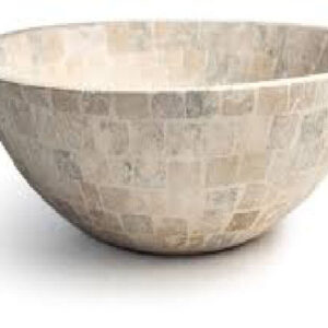 BACHA DE APOYO TRAVERTINO DIAMETRO 30CM ARTESANAL