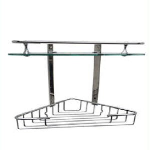 ESQUINERO DOBLE METAL/VIDRIO DE BRONCE CROMADO KURYMAR