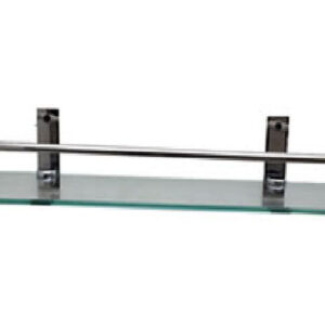 REPISA SIMPLE VIDRIO DE BRONCE CROMADO KURYMAR