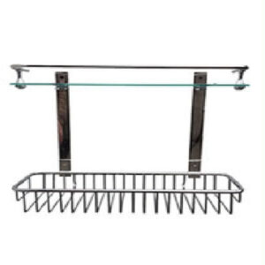 REPISA DOBLE METAL/VIDRIO DE BRONCE CROMADO KURYMAR