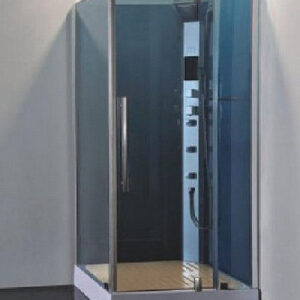 CABINA DE VIDRIO TEMPLADO TRASLUCIDA LINEA RODANO CON VAPOR 90X90 GORENA