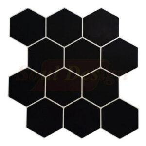 CERAMICO HEXAGONAL NEGRO 20X23 CAJA DE 1M2 VERERI
